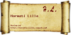 Harmati Lilla névjegykártya